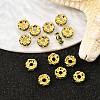 Brass Grade A Rhinestone Spacer Beads RSB028NF-10G-4