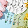 Angel Butterfly Glass Pendants Decirationgs HJEW-JM01936-2