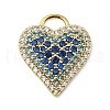 Brass Micro Pave Cubic Zirconia Pendants KK-I276-29G-03-1