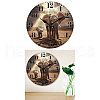 MDF Printed Wall Clock HJEW-WH0058-031-8