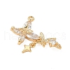 Brass Micro Pave Cubic Zirconia Pendants KK-S531-11G-B-2