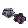 Natural Fluorite Carved Flower Figurines Statues for Home Desktop Decoration  DJEW-A016-02-2