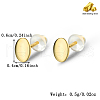 Minimalist Geometric Oval S925 Sterling Silver Bean Stud Earrings RJ2944-3