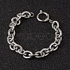 Tarnish Resistant 304 Stainless Steel Cable Chain Bracelets BJEW-H477-03-1