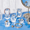 BENECREAT 5Pcs 5 Styles Acrylic Hexagon Display Stands OACR-BC0001-22-5
