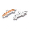 Rack Plating Alloy Enamel Pendants PALLOY-T075-156-3
