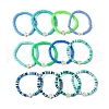 12Pcs 12 Colors Polymer Clay Disc Beaded Stretch Bracelet Sets BJEW-JB10736-4