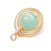 Natural Selenite Pendants PALLOY-TA00211-01-5