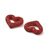 Heart Shape Polymer Clay Rhinestone Beads CLAY-NH0001-09A-10-2