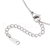 Teardrop Faceted Natural Mixed Stone Pendant 304 Stainless Steel Cable Chain Necklaces for Women NJEW-JN05288-6
