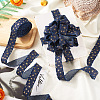 5 Yards Polyester 3D Star Gold Stamping Ribbon OCOR-TAC0023-14D-7