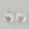 Round Alloy Glass Pendants GLAA-Q051-20mm-01P-2