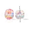UV Plating Rainbow Iridescent Acrylic Beads OACR-K003-006-3