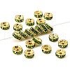 Brass Grade A Rhinestone Spacer Beads RSB035NF-10G-1