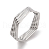 Non-Tarnish 304 Stainless Steel Finger Rings for Women RJEW-G315-02P-1