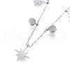 304 Stainless Steel Pendant Necklaces NJEW-K120-04P-3