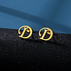 201 Stainless Steel Stud Earrings WG24A34-04-1