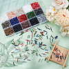 HOBBIESAY 150G 15 Styles Glass Bugle Beads SEED-HY0001-25-4