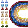 8 Strands 8 Colors Electroplate Transparent Glass Beads Strands EGLA-TA0001-37-10