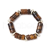 Hematite Beads & Natural Natural Tiger Eye Finger Rings for Women RJEW-JR00873-04-2