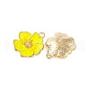 Light Gold Plated Alloy Enamel Pendants ENAM-Z017-14KCG-03-2