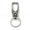 Tibetan Style 316 Surgical Stainless Steel Fittings with 304 Stainless Steel Key Ring FIND-Q101-07AS-01-1