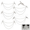 Alloy Charm Hanging Chains Collar Pins Tie Clips AJEW-GO00025-1