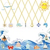 15Pcs 15 Styles Alloy Enamel Pendants ENAM-YW0003-90-2