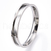201 Stainless Steel Grooved Finger Ring Settings RJEW-TAC0017-4mm-05A-2