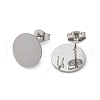304 Stainless Steel Stud Earring Findings STAS-P308-11P-A-3
