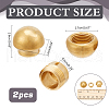 Brass Parachute Rope European Beads FIND-WH0561-24-2