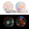 Handmade Luminous Polymer Clay Rhinestone Fancy Beads CLAY-H003-04-2