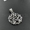 Stainless Steel Punk Skull Pentagram Pendant Necklaces for Men's Jewelry WZ8704-4