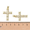 Brass Micro Pave Clear Cubic Zirconia Pendants KK-H466-09G-03-3