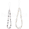 Gorgecraft 2Pcs 2 Styles Plastic Pearl & Resin & Glass Mobile Straps AJEW-GF0001-21A-1