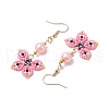 Glass Dangle Earrings EJEW-MZ00259-04-4