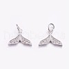 Brass Micro Pave Cubic Zirconia Charms ZIRC-G128-08P-1
