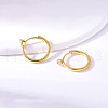 S925 Sterling Silver Clear Cubic Zirconia Hoop Earrings PR5334-3