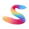 Transparent Gradient Color Glass Beads Strands GLAA-G101-2mm-04-2