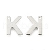 Tarnish Resistant 304 Stainless Steel Letter Charms X-STAS-O072-K-1