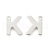 304 Stainless Steel Letter Charms X-STAS-O072-K-1