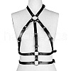 PU Leather & Alloy Harness Chest Waist Chain for Women WGB91D6-01-2