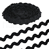 DICOSMETIC 26 Yards Polyester Wave Bending Fringe Trim DIY-DC0002-42B-1
