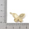 Brass Micro Pave Clear Cubic Zirconia Pendants KK-P273-12G-3