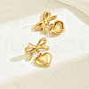 Stylish Stainless Steel Butterfly with Heart Tassel Heart Stud Earrings XV0510-2-2