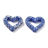 Heart Shape Polymer Clay Rhinestone Beads CLAY-NH0001-09B-02-1