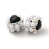 Polymer Clay Rhinestone Beads RGLA-D050-04E-1