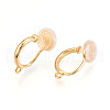 Brass Micro Pave Cubic Zirconia Clip-on Earring Findings KK-N261-122C-G-2