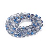 Transparent Electroplate Glass Beads Strands EGLA-F154-HR01-2