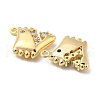 Brass Micro Pave Clear Cubic Zirconia Pendants KK-H460-12G-2